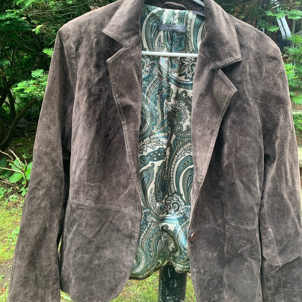 Brown suede Liz Claiborne blazer